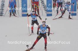 11.12.2021, Hochfilzen, Austria (AUT): Filip Fjeld Andersen (NOR), Christian Gow (CAN) -  IBU World Cup Biathlon, pursuit men, Hochfilzen (AUT). www.nordicfocus.com. © Tumashov/NordicFocus. Every downloaded picture is fee-liable.