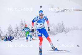 11.12.2021, Hochfilzen, Austria (AUT): Vasilii Tomshin (RUS) -  IBU World Cup Biathlon, pursuit men, Hochfilzen (AUT). www.nordicfocus.com. © Manzoni/NordicFocus. Every downloaded picture is fee-liable.