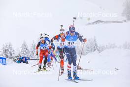 11.12.2021, Hochfilzen, Austria (AUT): Jake Brown (USA) -  IBU World Cup Biathlon, pursuit men, Hochfilzen (AUT). www.nordicfocus.com. © Manzoni/NordicFocus. Every downloaded picture is fee-liable.