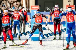 12.12.2021, Hochfilzen, Austria (AUT): Tuuli Tomingas (EST), Ingrid Landmark Tandrevold (NOR), Alina Stremous (MDA), (l-r) -  IBU World Cup Biathlon, pursuit women, Hochfilzen (AUT). www.nordicfocus.com. © Tumashov/NordicFocus. Every downloaded picture is fee-liable.