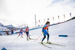 12.12.2021, Hochfilzen, Austria (AUT): Valeriia Vasnetcova (RUS), Jessica Jislova (CZE), Caroline Colombo (FRA), (l-r) -  IBU World Cup Biathlon, pursuit women, Hochfilzen (AUT). www.nordicfocus.com. © Manzoni/NordicFocus. Every downloaded picture is fee-liable.