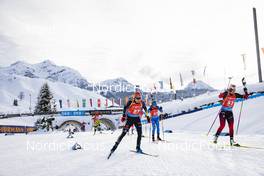 12.12.2021, Hochfilzen, Austria (AUT): Vanessa Voigt (GER), Dorothea Wierer (ITA), Ingrid Landmark Tandrevold (NOR), (l-r) -  IBU World Cup Biathlon, pursuit women, Hochfilzen (AUT). www.nordicfocus.com. © Manzoni/NordicFocus. Every downloaded picture is fee-liable.