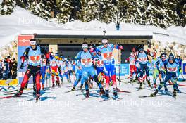 12.12.2021, Hochfilzen, Austria (AUT): Sturla Holm Laegreid (NOR), Fabien Claude (FRA), Vasilii Tomshin (RUS), (l-r) -  IBU World Cup Biathlon, relay men, Hochfilzen (AUT). www.nordicfocus.com. © Tumashov/NordicFocus. Every downloaded picture is fee-liable.