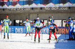 12.12.2021, Hochfilzen, Austria (AUT): Tarjei Boe (NOR), Sturla Holm Laegreid (NOR), (l-r) -  IBU World Cup Biathlon, relay men, Hochfilzen (AUT). www.nordicfocus.com. © Tumashov/NordicFocus. Every downloaded picture is fee-liable.