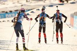 12.12.2021, Hochfilzen, Austria (AUT): Scott Gow (CAN), Adam Runnalls (CAN) -  IBU World Cup Biathlon, relay men, Hochfilzen (AUT). www.nordicfocus.com. © Tumashov/NordicFocus. Every downloaded picture is fee-liable.