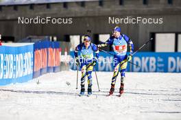 12.12.2021, Hochfilzen, Austria (AUT): Dmytro Pidruchnyi (UKR), Artem Pryma (UKR), (l-r) -  IBU World Cup Biathlon, relay men, Hochfilzen (AUT). www.nordicfocus.com. © Tumashov/NordicFocus. Every downloaded picture is fee-liable.