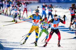 12.12.2021, Hochfilzen, Austria (AUT): Peppe Femling (SWE), Sturla Holm Laegreid (NOR), (l-r) -  IBU World Cup Biathlon, relay men, Hochfilzen (AUT). www.nordicfocus.com. © Tumashov/NordicFocus. Every downloaded picture is fee-liable.