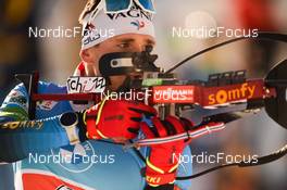 12.12.2021, Hochfilzen, Austria (AUT): Fabien Claude (FRA) -  IBU World Cup Biathlon, relay men, Hochfilzen (AUT). www.nordicfocus.com. © Tumashov/NordicFocus. Every downloaded picture is fee-liable.