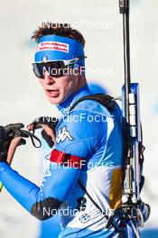 12.12.2021, Hochfilzen, Austria (AUT): Didier Bionaz (ITA) -  IBU World Cup Biathlon, relay men, Hochfilzen (AUT). www.nordicfocus.com. © Tumashov/NordicFocus. Every downloaded picture is fee-liable.