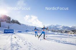 12.12.2021, Hochfilzen, Austria (AUT): Thomas Bormolini (ITA), Fabien Claude (FRA), (l-r) -  IBU World Cup Biathlon, relay men, Hochfilzen (AUT). www.nordicfocus.com. © Manzoni/NordicFocus. Every downloaded picture is fee-liable.