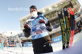 12.12.2021, Hochfilzen, Austria (AUT): Quentin Fillon Maillet (FRA) -  IBU World Cup Biathlon, relay men, Hochfilzen (AUT). www.nordicfocus.com. © Tumashov/NordicFocus. Every downloaded picture is fee-liable.