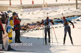 12.12.2021, Hochfilzen, Austria (AUT): Philipp Nawrath (GER), Roman Rees (GER) -  IBU World Cup Biathlon, relay men, Hochfilzen (AUT). www.nordicfocus.com. © Tumashov/NordicFocus. Every downloaded picture is fee-liable.