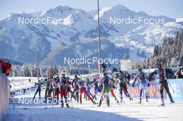 12.12.2021, Hochfilzen, Austria (AUT): Event Feature: start-  IBU World Cup Biathlon, relay men, Hochfilzen (AUT). www.nordicfocus.com. © Tumashov/NordicFocus. Every downloaded picture is fee-liable.