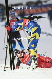 11.12.2021, Hochfilzen, Austria (AUT): Olena Bilosiuk (UKR), Christina Rieder (AUT) -  IBU World Cup Biathlon, relay women, Hochfilzen (AUT). www.nordicfocus.com. © Tumashov/NordicFocus. Every downloaded picture is fee-liable.