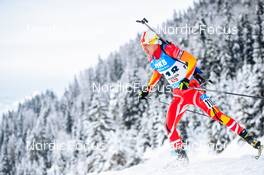 10.12.2021, Hochfilzen, Austria (AUT): Chunyu Zhang (CHN) -  IBU World Cup Biathlon, sprint men, Hochfilzen (AUT). www.nordicfocus.com. © Tumashov/NordicFocus. Every downloaded picture is fee-liable.