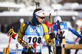 10.12.2021, Hochfilzen, Austria (AUT): Tom Lahaye-Goffart (BEL) -  IBU World Cup Biathlon, sprint men, Hochfilzen (AUT). www.nordicfocus.com. © Manzoni/NordicFocus. Every downloaded picture is fee-liable.