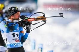 10.12.2021, Hochfilzen, Austria (AUT): Antonin Guigonnat (FRA) -  IBU World Cup Biathlon, sprint men, Hochfilzen (AUT). www.nordicfocus.com. © Tumashov/NordicFocus. Every downloaded picture is fee-liable.