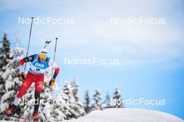 10.12.2021, Hochfilzen, Austria (AUT): Simon Eder (AUT) -  IBU World Cup Biathlon, sprint men, Hochfilzen (AUT). www.nordicfocus.com. © Tumashov/NordicFocus. Every downloaded picture is fee-liable.