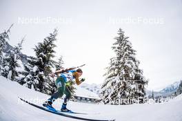 10.12.2021, Hochfilzen, Austria (AUT): Linas Banys (LTU) -  IBU World Cup Biathlon, sprint men, Hochfilzen (AUT). www.nordicfocus.com. © Tumashov/NordicFocus. Every downloaded picture is fee-liable.