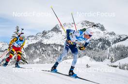 10.12.2021, Hochfilzen, Austria (AUT): Thierry Langer (BEL), Tero Seppala (FIN), (l-r) -  IBU World Cup Biathlon, sprint men, Hochfilzen (AUT). www.nordicfocus.com. © Tumashov/NordicFocus. Every downloaded picture is fee-liable.