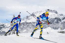 10.12.2021, Hochfilzen, Austria (AUT): George Buta (ROU), Dmytro Pidruchnyi (UKR), (l-r) -  IBU World Cup Biathlon, sprint men, Hochfilzen (AUT). www.nordicfocus.com. © Tumashov/NordicFocus. Every downloaded picture is fee-liable.