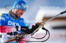 10.12.2021, Hochfilzen, Austria (AUT): Alexander Loginov (RUS) -  IBU World Cup Biathlon, sprint men, Hochfilzen (AUT). www.nordicfocus.com. © Tumashov/NordicFocus. Every downloaded picture is fee-liable.
