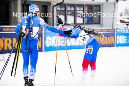 10.12.2021, Hochfilzen, Austria (AUT): Said Karimulla Khalili (RUS), Alexander Loginov (RUS), (l-r) -  IBU World Cup Biathlon, sprint men, Hochfilzen (AUT). www.nordicfocus.com. © Manzoni/NordicFocus. Every downloaded picture is fee-liable.
