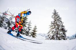 10.12.2021, Hochfilzen, Austria (AUT): Cesar Beauvais (BEL) -  IBU World Cup Biathlon, sprint men, Hochfilzen (AUT). www.nordicfocus.com. © Tumashov/NordicFocus. Every downloaded picture is fee-liable.
