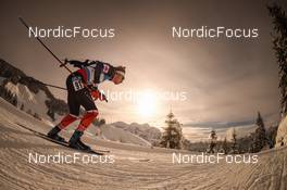 10.12.2021, Hochfilzen, Austria (AUT): Jules Burnotte (CAN) -  IBU World Cup Biathlon, sprint men, Hochfilzen (AUT). www.nordicfocus.com. © Tumashov/NordicFocus. Every downloaded picture is fee-liable.