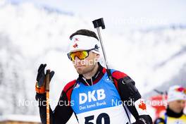 10.12.2021, Hochfilzen, Austria (AUT): Christian Gow (CAN) -  IBU World Cup Biathlon, sprint men, Hochfilzen (AUT). www.nordicfocus.com. © Manzoni/NordicFocus. Every downloaded picture is fee-liable.