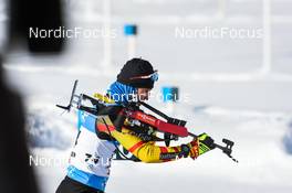 10.12.2021, Hochfilzen, Austria (AUT): Cesar Beauvais (BEL) -  IBU World Cup Biathlon, sprint men, Hochfilzen (AUT). www.nordicfocus.com. © Tumashov/NordicFocus. Every downloaded picture is fee-liable.