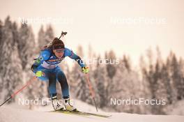 10.12.2021, Hochfilzen, Austria (AUT): Julia Simon (FRA) -  IBU World Cup Biathlon, sprint women, Hochfilzen (AUT). www.nordicfocus.com. © Tumashov/NordicFocus. Every downloaded picture is fee-liable.