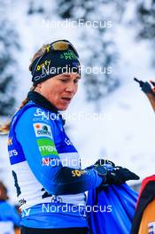 10.12.2021, Hochfilzen, Austria (AUT): Anais Bescond (FRA) -  IBU World Cup Biathlon, sprint women, Hochfilzen (AUT). www.nordicfocus.com. © Manzoni/NordicFocus. Every downloaded picture is fee-liable.