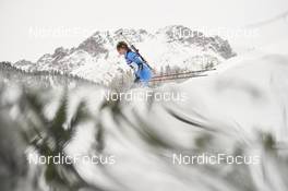 10.12.2021, Hochfilzen, Austria (AUT): Anais Bescond (FRA) -  IBU World Cup Biathlon, sprint women, Hochfilzen (AUT). www.nordicfocus.com. © Tumashov/NordicFocus. Every downloaded picture is fee-liable.