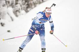 10.12.2021, Hochfilzen, Austria (AUT): Suvi Minkkinen (FIN) -  IBU World Cup Biathlon, sprint women, Hochfilzen (AUT). www.nordicfocus.com. © Tumashov/NordicFocus. Every downloaded picture is fee-liable.