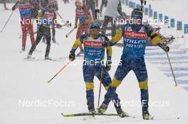 09.12.2021, Hochfilzen, Austria (AUT): Peppe Femling (SWE), Malte Stefansson (SWE) -  IBU World Cup Biathlon, training, Hochfilzen (AUT). www.nordicfocus.com. © Tumashov/NordicFocus. Every downloaded picture is fee-liable.