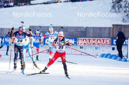 19.12.2021, Annecy-Le Grand Bornand, France (FRA): Felix Leitner (AUT), Erik Lesser (GER), (l-r) -  IBU World Cup Biathlon, mass men, Annecy-Le Grand Bornand (FRA). www.nordicfocus.com. © Manzoni/NordicFocus. Every downloaded picture is fee-liable.