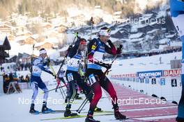 19.12.2021, Annecy-Le Grand Bornand, France (FRA): Tero Seppala (FIN), Johannes Kuehn (GER), Sturla Holm Laegreid (NOR), (l-r) -  IBU World Cup Biathlon, mass men, Annecy-Le Grand Bornand (FRA). www.nordicfocus.com. © Manzoni/NordicFocus. Every downloaded picture is fee-liable.