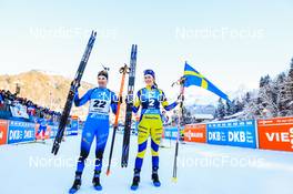 19.12.2021, Annecy-Le Grand Bornand, France (FRA): Julia Simon (FRA), Elvira Oeberg (SWE), (l-r) -  IBU World Cup Biathlon, mass women, Annecy-Le Grand Bornand (FRA). www.nordicfocus.com. © Manzoni/NordicFocus. Every downloaded picture is fee-liable.