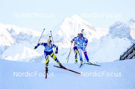 19.12.2021, Annecy-Le Grand Bornand, France (FRA): Darya Blashko (UKR), Ivona Fialkova (SVK), (l-r) -  IBU World Cup Biathlon, mass women, Annecy-Le Grand Bornand (FRA). www.nordicfocus.com. © Manzoni/NordicFocus. Every downloaded picture is fee-liable.