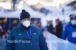 19.12.2021, Annecy-Le Grand Bornand, France (FRA): Industry Feature: Infront technichian Paul at work - IBU World Cup Biathlon, mass women, Annecy-Le Grand Bornand (FRA). www.nordicfocus.com. © Manzoni/NordicFocus. Every downloaded picture is fee-liable.