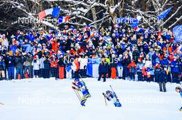 19.12.2021, Annecy-Le Grand Bornand, France (FRA): Olena Bilosiuk (UKR), Vanessa Hinz (GER), (l-r) -  IBU World Cup Biathlon, mass women, Annecy-Le Grand Bornand (FRA). www.nordicfocus.com. © Manzoni/NordicFocus. Every downloaded picture is fee-liable.