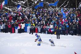 19.12.2021, Annecy-Le Grand Bornand, France (FRA): Olena Bilosiuk (UKR), Vanessa Hinz (GER), (l-r) - IBU World Cup Biathlon, mass women, Annecy-Le Grand Bornand (FRA). www.nordicfocus.com. © Manzoni/NordicFocus. Every downloaded picture is fee-liable.