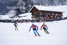 18.12.2021, Annecy-Le Grand Bornand, France (FRA): Benjamin Weger (SUI), Philipp Horn (GER), (l-r) -  IBU World Cup Biathlon, pursuit men, Annecy-Le Grand Bornand (FRA). www.nordicfocus.com. © Manzoni/NordicFocus. Every downloaded picture is fee-liable.
