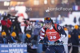 18.12.2021, Annecy-Le Grand Bornand, France (FRA): Paul Schommer (USA) -  IBU World Cup Biathlon, pursuit men, Annecy-Le Grand Bornand (FRA). www.nordicfocus.com. © Manzoni/NordicFocus. Every downloaded picture is fee-liable.