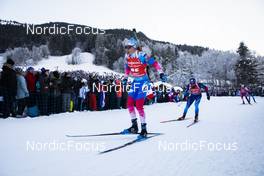 18.12.2021, Annecy-Le Grand Bornand, France (FRA): Vasilii Tomshin (RUS), Benjamin Weger (SUI), (l-r) -  IBU World Cup Biathlon, pursuit men, Annecy-Le Grand Bornand (FRA). www.nordicfocus.com. © Manzoni/NordicFocus. Every downloaded picture is fee-liable.