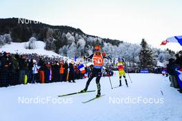 18.12.2021, Annecy-Le Grand Bornand, France (FRA): Philipp Nawrath (GER), Sebastian Samuelsson (SWE), (l-r) -  IBU World Cup Biathlon, pursuit men, Annecy-Le Grand Bornand (FRA). www.nordicfocus.com. © Manzoni/NordicFocus. Every downloaded picture is fee-liable.