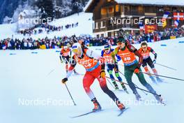 18.12.2021, Annecy-Le Grand Bornand, France (FRA): Simon Eder (AUT), Vytautas Strolia (LTU), (l-r) -  IBU World Cup Biathlon, pursuit men, Annecy-Le Grand Bornand (FRA). www.nordicfocus.com. © Manzoni/NordicFocus. Every downloaded picture is fee-liable.