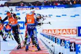 18.12.2021, Annecy-Le Grand Bornand, France (FRA): Roman Rees (GER), Tero Seppala (FIN), (l-r) -  IBU World Cup Biathlon, pursuit men, Annecy-Le Grand Bornand (FRA). www.nordicfocus.com. © Manzoni/NordicFocus. Every downloaded picture is fee-liable.