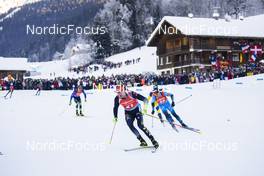18.12.2021, Annecy-Le Grand Bornand, France (FRA): Johannes Kuehn (GER), Antonin Guigonnat (FRA), (l-r) -  IBU World Cup Biathlon, pursuit men, Annecy-Le Grand Bornand (FRA). www.nordicfocus.com. © Manzoni/NordicFocus. Every downloaded picture is fee-liable.